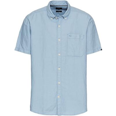 camel active Herren Kurzarmhemd aus einem Baumwoll-Leinenmix Hellblau, Menswear-M camel active Herren Kurzarmhemd aus einem Baumwoll-Leinenmix Hellblau, Menswear-M