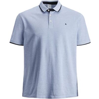 JACK & JONES Herren Jjepaulos Polo +Fit T-Shirt, Bright Cobalt/Detail:ps, 5XL Große Größen EU JACK & JONES Herren Jjepaulos Polo +Fit T-Shirt, Bright Cobalt/Detail:ps, 5XL Große Größen EU