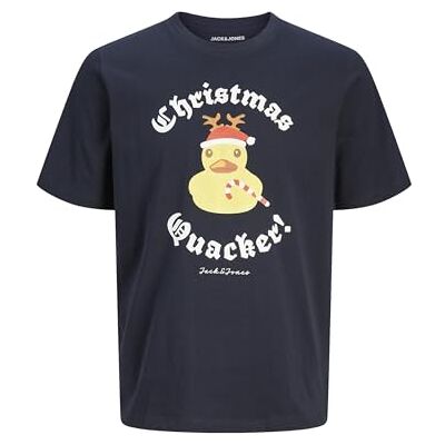 JACK & JONES JACK&JONES Herren JJXMAS Funny Tee SS Crew Neck T-Shirt, Sky Captain, M JACK & JONES JACK&JONES Herren JJXMAS Funny Tee SS Crew Neck T-Shirt, Sky Captain, M