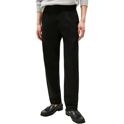Tommy Hilfiger Herren Chino Hose Harlem Satin Relaxed Fit, Schwarz (Black), 31W/30L Tommy Hilfiger Herren Chino Hose Harlem Satin Relaxed Fit, Schwarz (Black), 31W/30L
