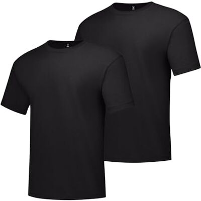 Hanes Men's Short Sleeve Beefy-T (Pack of 2), Black, X-Large Hanes Men's Short Sleeve Beefy-T (Pack of 2), Black, X-Large