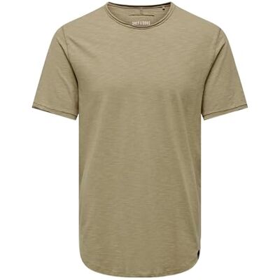 Only & Sons Herren Onsbenne Longy Tee Nf 7822 Noos T-Shirt, Beige, L EU Only & Sons Herren Onsbenne Longy Tee Nf 7822 Noos T-Shirt, Beige, L EU