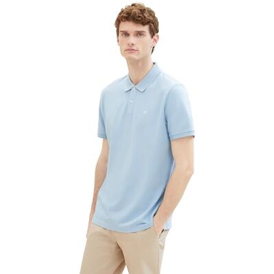 TOM TAILOR Herren 1031006 Basic Piqué Poloshirt, 32245 Washed Out Middle Blue, XL TOM TAILOR Herren 1031006 Basic Piqué Poloshirt, 32245 Washed Out Middle Blue, XL