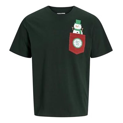 JACK & JONES JACK&JONES Herren JJXMAS Pocket Tee SS Crew Neck T-Shirt, Scarab, Medium JACK & JONES JACK&JONES Herren JJXMAS Pocket Tee SS Crew Neck T-Shirt, Scarab, Medium