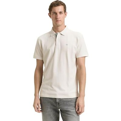 TOM TAILOR Herren 1031006 Herren Poloshirt, 10348 Gardenia White, M TOM TAILOR Herren 1031006 Herren Poloshirt, 10348 Gardenia White, M