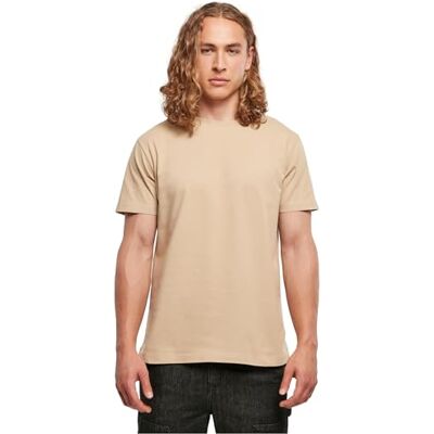 Build Your Brand Herren T-Shirt Round Neck, Männer Basic T-Shirt mit Rundhalsausschnit, Regular Fit, Baumwolle, Unionbeige, XXL Build Your Brand Herren T-Shirt Round Neck, Männer Basic T-Shirt mit Rundhalsausschnit, Regular Fit, Baumwolle, Unionbeige, XXL