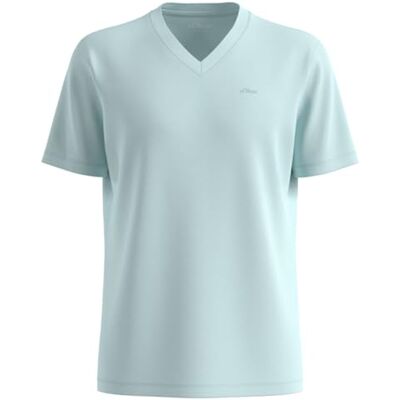 s.Oliver Herren T-Shirt – V-Ausschnitt, Regular Fit, Baumwolljersey, Logo-Detail s.Oliver Herren T-Shirt – V-Ausschnitt, Regular Fit, Baumwolljersey, Logo-Detail