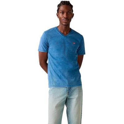 Levi's Herren Original Hm Vneck T-Shirt, True Indigo Mid Indi, L Levi's Herren Original Hm Vneck T-Shirt, True Indigo Mid Indi, L