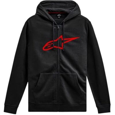 Alpinestars Ageless Zip Hoodie V3 Kapuzenpullover für Herren Fleece Sweatshirt mit Kapuze Schwarz/Rot XL Alpinestars Ageless Zip Hoodie V3 Kapuzenpullover für Herren Fleece Sweatshirt mit Kapuze Schwarz/Rot XL