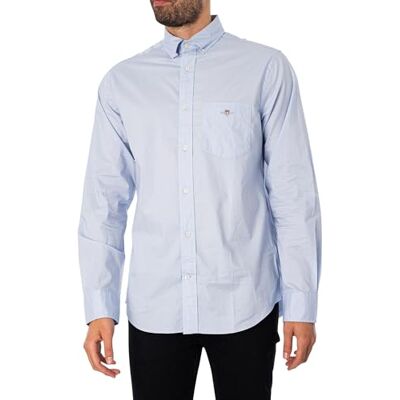 GANT Herren REG POPLIN Shirt Hemd, Light Blue,XXL GANT Herren REG POPLIN Shirt Hemd, Light Blue,XXL