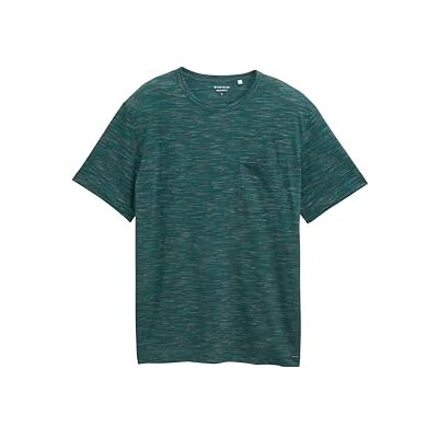 TOM TAILOR Herren 1048082 T-Shirt, 38723 Jasper Green Multi Inject, L EU TOM TAILOR Herren 1048082 T-Shirt, 38723 Jasper Green Multi Inject, L EU
