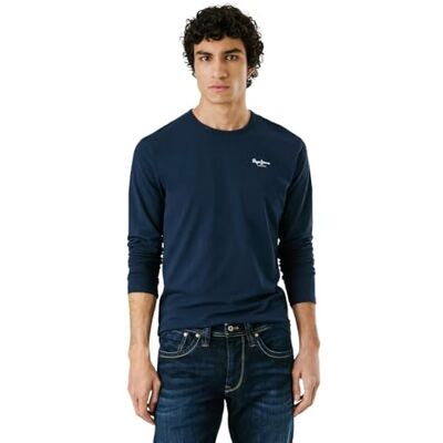 Pepe Jeans Herren Original Basic 2 Long N T-Shirt (1er Pack) Pepe Jeans Herren Original Basic 2 Long N T-Shirt (1er Pack)