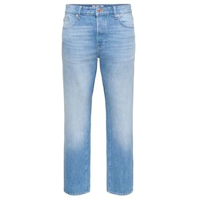 Only & Sons Herren Onsedge Straight Mb 2344 Tai DNM Noos, Medium Blue Denim, 38W x 32L Only & Sons Herren Onsedge Straight Mb 2344 Tai DNM Noos, Medium Blue Denim, 38W x 32L