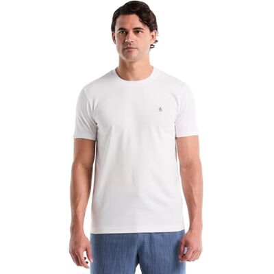 Original Penguin Herren Cont Pin Point Sml S T-Shirt, Bright White, XL Original Penguin Herren Cont Pin Point Sml S T-Shirt, Bright White, XL