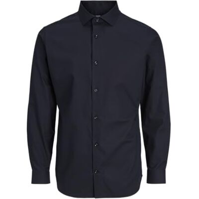 JACK & JONES Male Oberhemd Slim Fit Oberhemd Slim Fit, Einfarbig, Langarm, Casual, Bei max. 40°C waschen JACK & JONES Male Oberhemd Slim Fit Oberhemd Slim Fit, Einfarbig, Langarm, Casual, Bei max. 40°C waschen