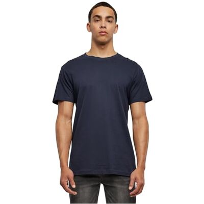 Build Your Brand Herren Basic Round Neck T-Shirt – Baumwollshirt im Regular Fit mit Rundhalsausschnitt & kurzen Ärmeln, vielseitiges Basic für Alltag, Freizeit & Veredelung,Navy,XL Build Your Brand Herren Basic Round Neck T-Shirt – Baumwollshirt im Regular Fit mit Rundhalsausschnitt & kurzen Ärmeln, vielseitiges Basic für Alltag, Freizeit & Veredelung,Navy,XL
