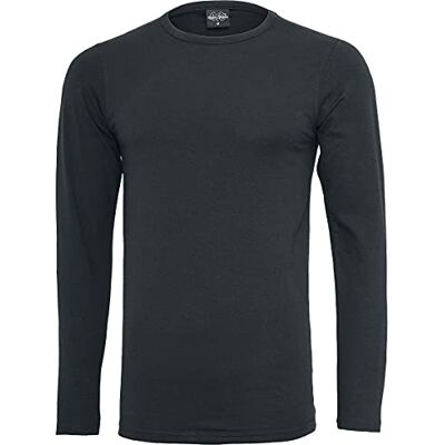 Urban Classics Fitted Stretch Männer Langarmshirt schwarz Basics, Streetwear Urban Classics Fitted Stretch Männer Langarmshirt schwarz Basics, Streetwear