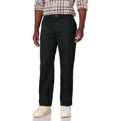 Amazon Essentials Herren Knitterfreie Classic-Fit-Stretch-Chinohose Ohne Bundfalten, Schwarz, 30W / 30L Amazon Essentials Herren Knitterfreie Classic-Fit-Stretch-Chinohose Ohne Bundfalten, Schwarz, 30W / 30L