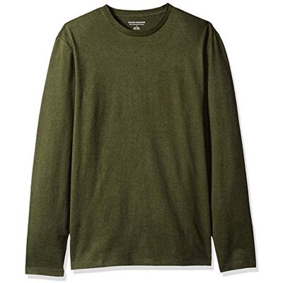 Amazon Essentials Herren Langärmeliges T-Shirt, Schmale Passform, Olivenheide, XS Amazon Essentials Herren Langärmeliges T-Shirt, Schmale Passform, Olivenheide, XS