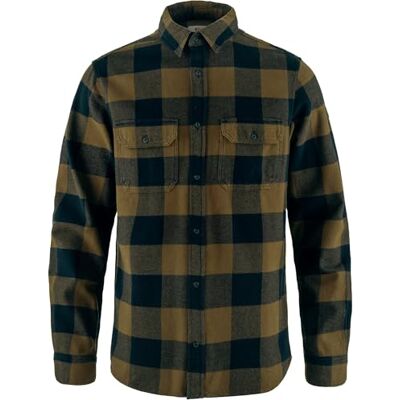 Fjällräven Herren Övik Heavy Flannel Hemd, Wood Brown/Dark Navy, XXL Fjällräven Herren Övik Heavy Flannel Hemd, Wood Brown/Dark Navy, XXL