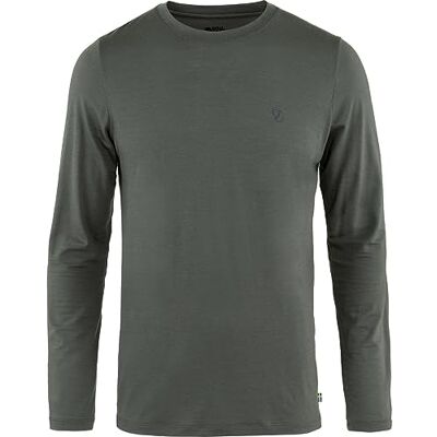 Fjällräven Herren Abisko Wool LS T-Shirt, Basalt, XL Fjällräven Herren Abisko Wool LS T-Shirt, Basalt, XL