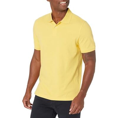 Amazon Essentials Herren Piqué-Poloshirt aus Baumwolle, Schmale Passform, Gelb, M Amazon Essentials Herren Piqué-Poloshirt aus Baumwolle, Schmale Passform, Gelb, M