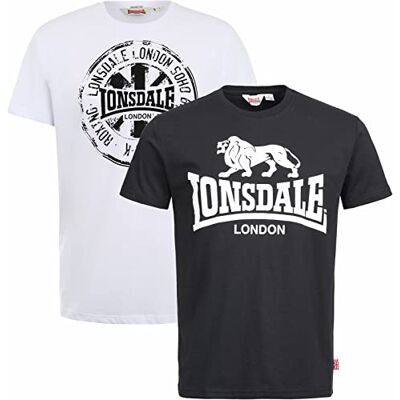 Lonsdale Herren T-Shirt Normale Passform Doppelpack DILDAWN Lonsdale Herren T-Shirt Normale Passform Doppelpack DILDAWN