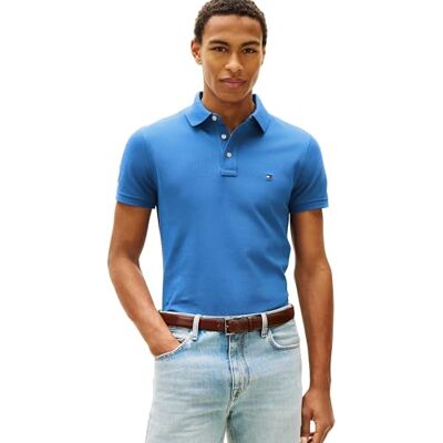 Tommy Hilfiger Herren Poloshirt Kurzarm 1985 Slim Fit, Blau (Blue Orbit), XL Tommy Hilfiger Herren Poloshirt Kurzarm 1985 Slim Fit, Blau (Blue Orbit), XL