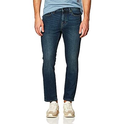 Amazon Essentials Herren Slim-Fit-Jeans Auslauffarben, Dunkle Waschung, 30W / 32L Amazon Essentials Herren Slim-Fit-Jeans Auslauffarben, Dunkle Waschung, 30W / 32L