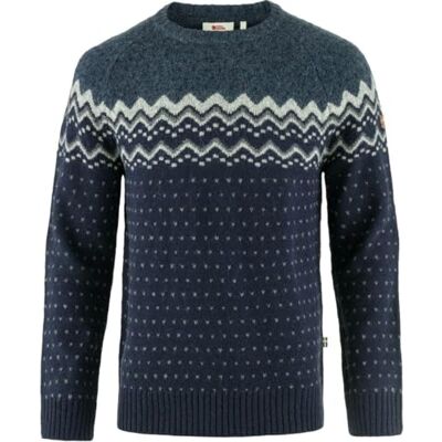 Fjällräven Herren Övik Knit Sweatshirt, Dark Navy/Mountain Blue, XXL Fjällräven Herren Övik Knit Sweatshirt, Dark Navy/Mountain Blue, XXL