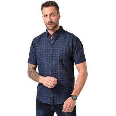 JP 1880 Herren große Größen Übergrößen Menswear L-8XL Karohemd, Halbarm, Buttondown-Kragen, Modern Fit Navy blau 3XL 846015130-3XL JP 1880 Herren große Größen Übergrößen Menswear L-8XL Karohemd, Halbarm, Buttondown-Kragen, Modern Fit Navy blau 3XL 846015130-3XL