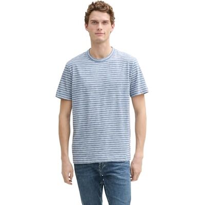 TOM TAILOR Strickpullover aus Baumwolle, Sky Captain Tonal finestripe, XXXL TOM TAILOR Strickpullover aus Baumwolle, Sky Captain Tonal finestripe, XXXL
