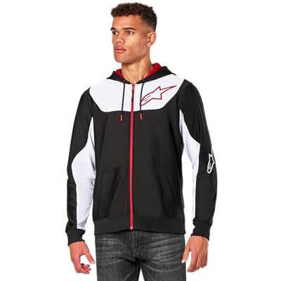 Alpinestars Sessions V3 Hoodie Kapuzenpullover für Herren Fleece Sweatshirt mit Kapuze Schwarz/Weiß/Rot S Alpinestars Sessions V3 Hoodie Kapuzenpullover für Herren Fleece Sweatshirt mit Kapuze Schwarz/Weiß/Rot S