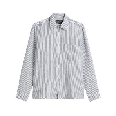 Marc O' Polo Marc OߴPolo Herren Hemd Langarm gestreift, Blau (Multi/Dark Navy), L Marc O' Polo Marc OߴPolo Herren Hemd Langarm gestreift, Blau (Multi/Dark Navy), L