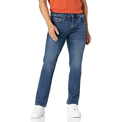 Amazon Essentials Herren Slim-Fit-Jeans Auslauffarben, Vintage Waschung, 33W / 32L Amazon Essentials Herren Slim-Fit-Jeans Auslauffarben, Vintage Waschung, 33W / 32L