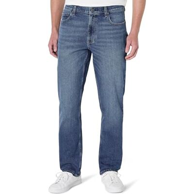 Amazon Essentials Herren Sportlich Geschnittene Jeans mit Geringem Stretchanteil, Stone Medium Wash, 31WX32L Amazon Essentials Herren Sportlich Geschnittene Jeans mit Geringem Stretchanteil, Stone Medium Wash, 31WX32L