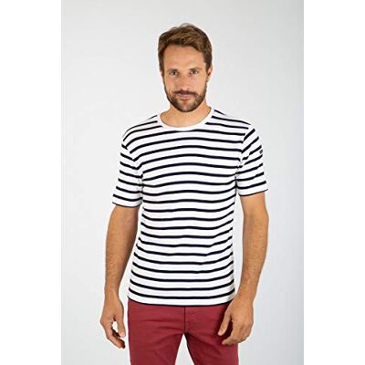 Armor Lux Herren Morgat T-Shirt Not Applicable, Mehrfarbig (Blanc/Navire 400), X-Large Armor Lux Herren Morgat T-Shirt Not Applicable, Mehrfarbig (Blanc/Navire 400), X-Large