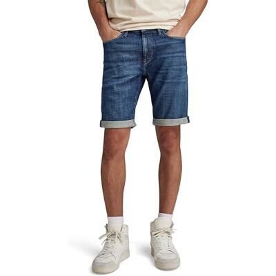 G-STAR RAW Herren 3301 Slim Shorts, Blau (Faded Blue Copen D10481-D441-G318), 28 G-STAR RAW Herren 3301 Slim Shorts, Blau (Faded Blue Copen D10481-D441-G318), 28