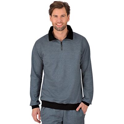 Trigema Herren 674801 Sweatshirt, Steingrau-Melange, XL EU Trigema Herren 674801 Sweatshirt, Steingrau-Melange, XL EU