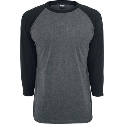 Urban Classics Contrast 3/4 Sleeve Raglan Tee Männer Langarmshirt Charcoal/schwarz Basics, Streetwear Urban Classics Contrast 3/4 Sleeve Raglan Tee Männer Langarmshirt Charcoal/schwarz Basics, Streetwear