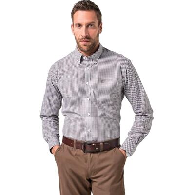 JP 1880 Hemd, Business, Vichy-Karo, bis 8XL, Comfort Fit, Easycare Shirt, kaffeebraun, 5XL JP 1880 Hemd, Business, Vichy-Karo, bis 8XL, Comfort Fit, Easycare Shirt, kaffeebraun, 5XL