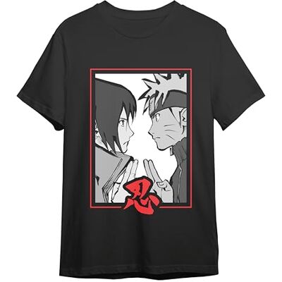 comic studio Naruto Shippuden T-Shirt Offizielles Artikel Naruto Uzumaki & Sasuke Uchiha Unisex Schwarz M comic studio Naruto Shippuden T-Shirt Offizielles Artikel Naruto Uzumaki & Sasuke Uchiha Unisex Schwarz M