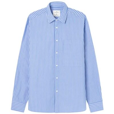 Springfield Herren Camisa Popelin Stripe Moda Hemd, Himmelblau, M Springfield Herren Camisa Popelin Stripe Moda Hemd, Himmelblau, M