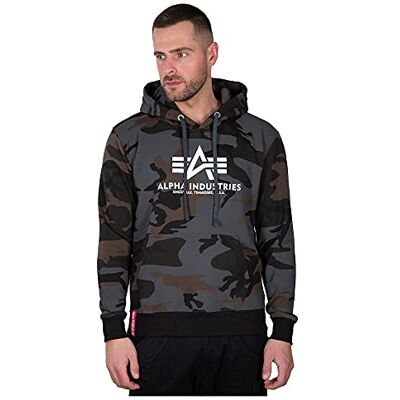 Alpha Basic Hoody Camo Kapuzensweat für Herren Black Camo Alpha Basic Hoody Camo Kapuzensweat für Herren Black Camo