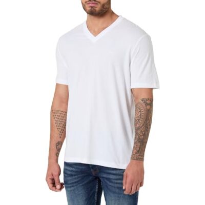 s.Oliver Herren T-Shirt – V-Ausschnitt, Jersey, Label-Print s.Oliver Herren T-Shirt – V-Ausschnitt, Jersey, Label-Print