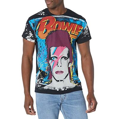 Liquid Blue Unisex-Erwachsene David Bowie Ziggy Havoc T-Shirt, schwarz, Large Liquid Blue Unisex-Erwachsene David Bowie Ziggy Havoc T-Shirt, schwarz, Large