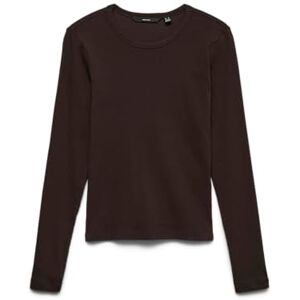 VERO MODA Damen Vmchloe Ls Short Top Ga JRS Noos, Chocolate Torte, Small VERO MODA Damen Vmchloe Ls Short Top Ga JRS Noos, Chocolate Torte, Small