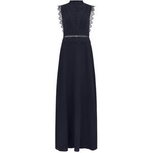 Apart Damen ärmelloses Spitzenabendkleid, hochgeschlossene Maxikleid, transparenter Rücken, gewellter Taillendetail, ausgestellter Chiffonrock, Elegantes formelles Partykleid Apart Damen ärmelloses Spitzenabendkleid, hochgeschlossene Maxikleid, transparenter Rücken, gewellter Taillendetail, ausgestellter Chiffonrock, Elegantes formelles Partykleid