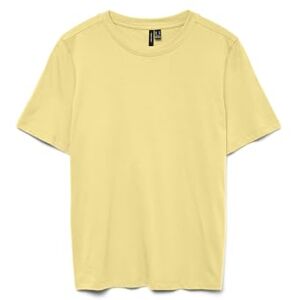 VERO MODA Damen Vmpaulina Ss Ga JRS Noos T-Shirt, Lemon Meringue, Large VERO MODA Damen Vmpaulina Ss Ga JRS Noos T-Shirt, Lemon Meringue, Large