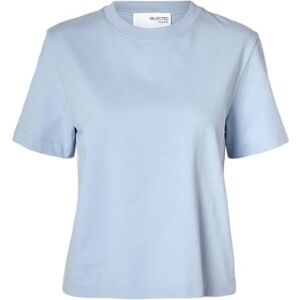 SELECTED FEMME Damen Slfessential Boxy Tee Noos T-Shirt, Cashmere Blue, L EU SELECTED FEMME Damen Slfessential Boxy Tee Noos T-Shirt, Cashmere Blue, L EU